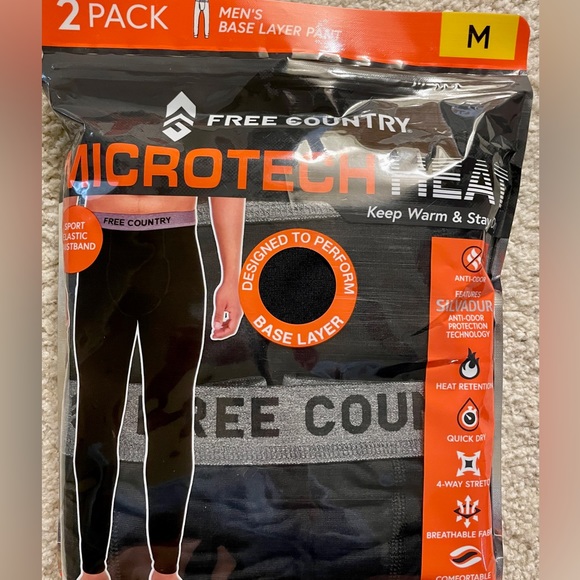 2 pack Men’s base layer pants - Picture 1 of 2